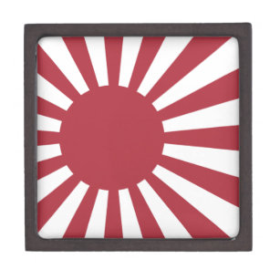 Japan Imperial Rising Sun Flag, Edo to WW2 Gift Box