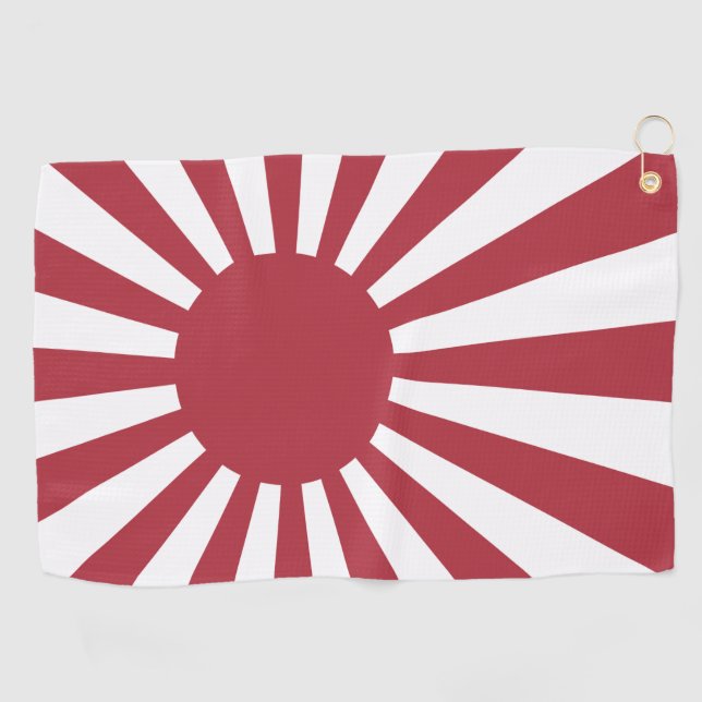 Japan Imperial Rising Sun Flag, Edo to WW2 Golf Towel (Horizontal)