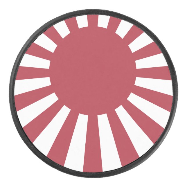 Japan Imperial Rising Sun Flag, Edo to WW2 Hockey Puck (Front)