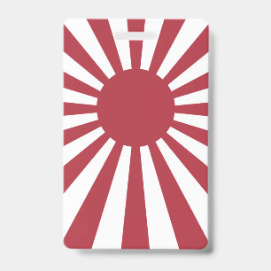 Japan Imperial Rising Sun Flag, Edo to WW2 ID Badge