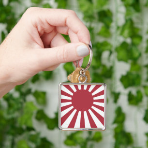 Japan Imperial Rising Sun Flag, Edo to WW2 Key Ring