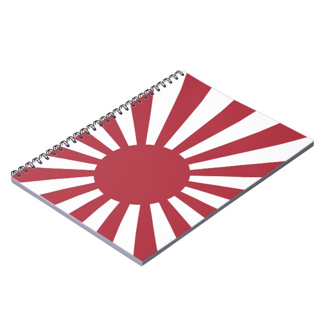 Japan Imperial Rising Sun Flag, Edo to WW2 Notebook (Left Side)