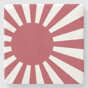 Japan Imperial Rising Sun Flag, Edo to WW2 Stone Coaster
