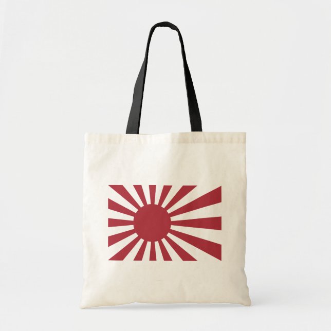 Japan Imperial Rising Sun Flag, Edo to WW2 Tote Bag (Front)