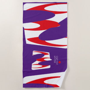 JAPAN Inicial Letra Z, con Aires Japoneses WRED Beach Towel