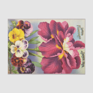 Japan Iris Floral Decoupage Tissue Paper