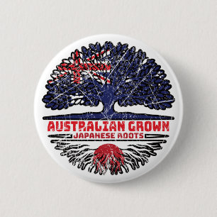 Japan Japanese Australian Australia Tree Roots 6 Cm Round Badge