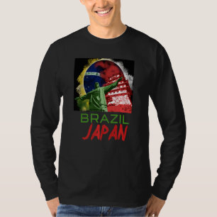 Japan Japanese Brazil Brazilian Flag Proud Combo M T-Shirt