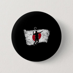 Japan Japanese Flag Badminton 6 Cm Round Badge