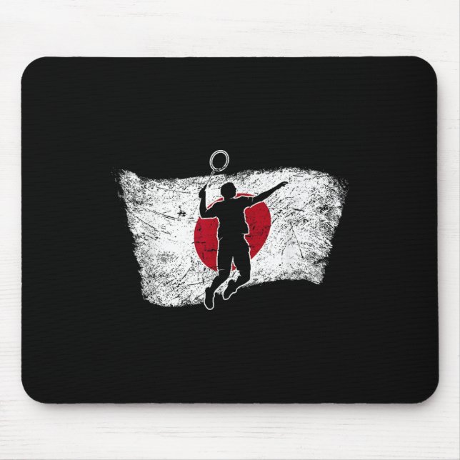 Japan Japanese Flag Badminton  Mouse Pad (Front)