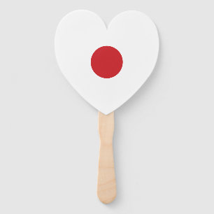 Japan Japanese Flag Heart Hand Fan