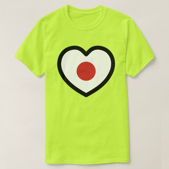 Japan | Japanese Flag Heart T-Shirt (Design Front)