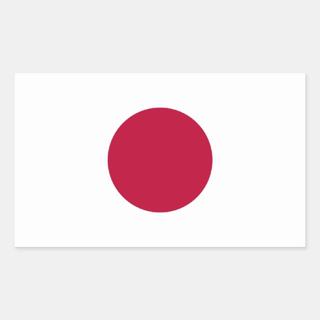 Japan/Japanese Flag Rectangular Sticker (Front)