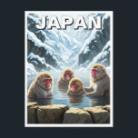 Japan Jigokudani Monkey Park Snow Monkeys Postcard<br><div class="desc">Jigokudani Monkey Park, located in Nagano Prefecture, Japan, is a unique and captivating destination famous for its wild Japanese macaques, commonly known as snow monkeys. Nestled in the snowy valleys of the Yokoyu River, the park's name, "Jigokudani, " translates to "Hell Valley, " referencing the area’s steaming hot springs and...</div>