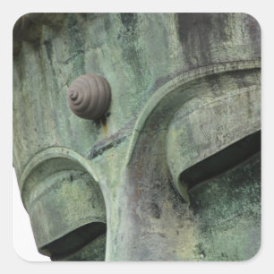Japan, Kamakura. The Great Buddha of Kamakura, a Square Sticker