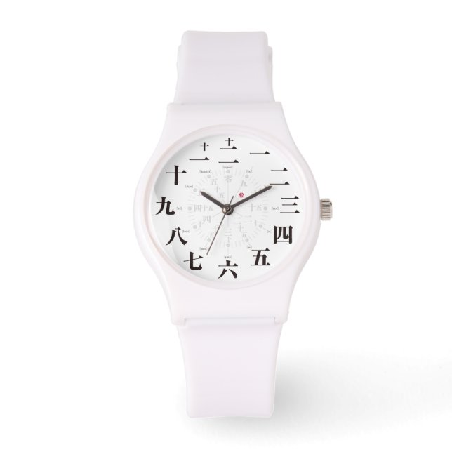 Japan kanji style [white face] watch (Front)