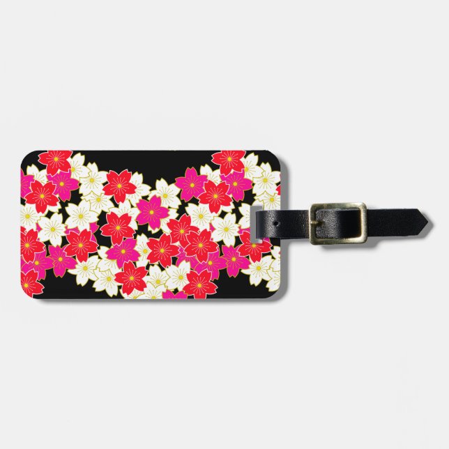 japan kimono styled pattern luggage tag (Front Horizontal)
