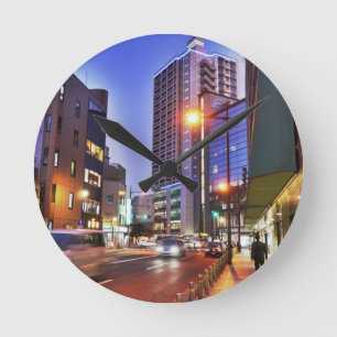 Japan Kitakyushu Town Round Clock