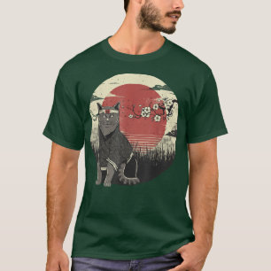 Japan Kitten neko Sakura Cat Anime Retro Japanese T-Shirt