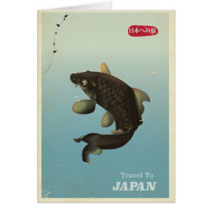 Japan Koi Vintage travel poster