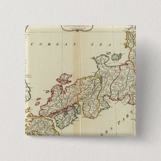 Japan, Korea 15 Cm Square Badge (Front)