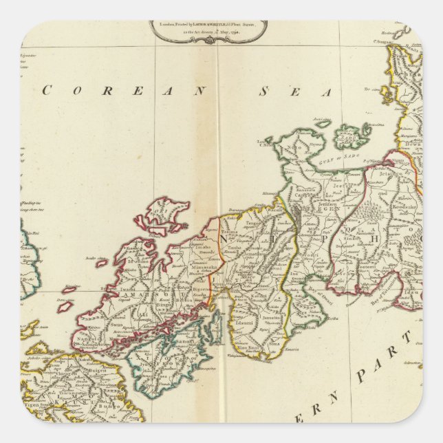 Japan, Korea Square Sticker (Front)