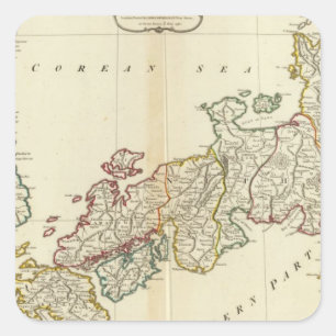 Japan, Korea Square Sticker