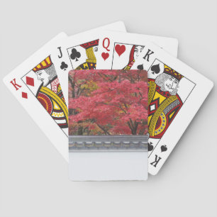 Japan, Kyoto, Autumn Colour at Eikando Temple Playing Cards