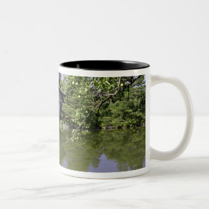 Japan, Kyoto, Japanese Garden of Heian Shrine Two-Tone Coffee Mug