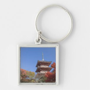 Japan, Kyoto, Pagoda in Autumn colour Key Ring