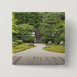 Japan, Kyoto, Sennyuji Temple Garden 15 Cm Square Badge