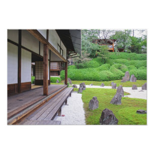 Japan, Kyoto. Stone garden in silence Photo Print