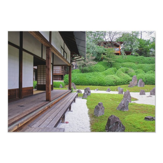 Japan, Kyoto. Stone garden in silence Photo Print (Front)