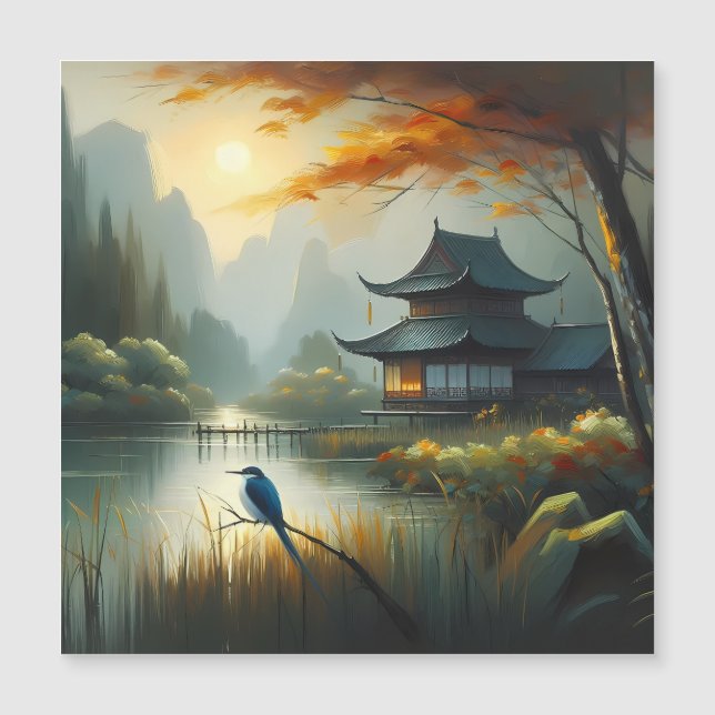 Japan Lake Bird 1 - Canvas (Front)