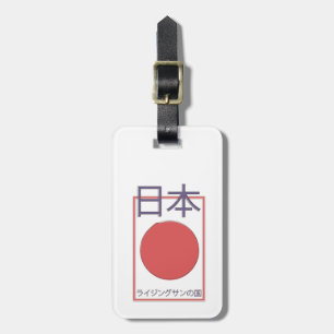Japan land of the rising sun luggage tag
