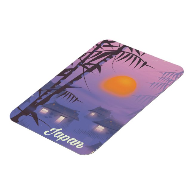 Japan landscape setting sun magnet (Left Side)