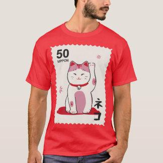 Japan manekineko Cat Traditional Japanese  T-Shirt