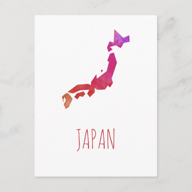 Japan Map Postcard (Front)