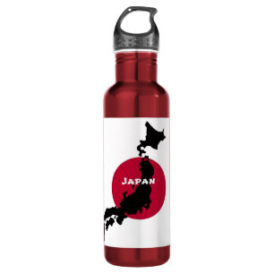 Japan - Map Silhouette and Flag 710 Ml Water Bottle