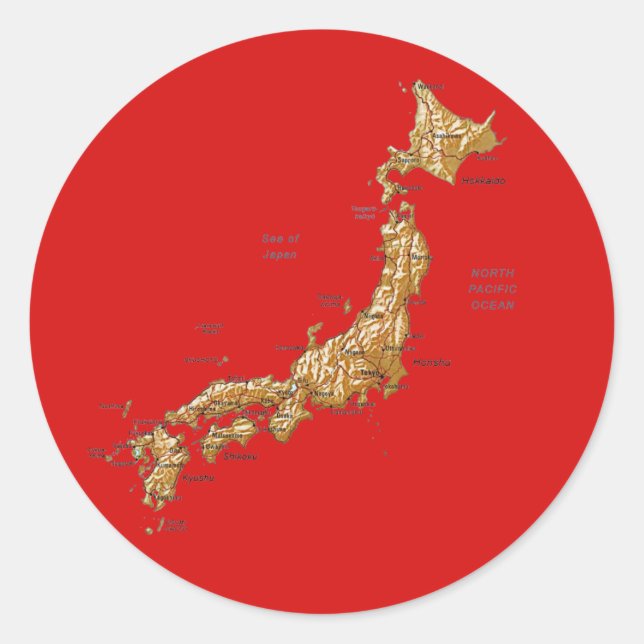 Japan Map Sticker (Front)