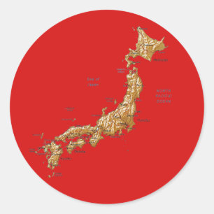 Japan Map Sticker