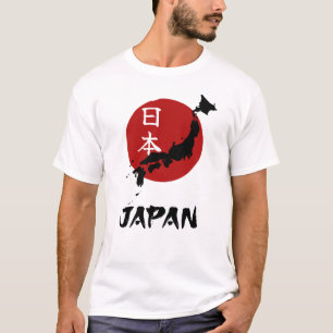 Japan map with red sun decoration T-Shirt