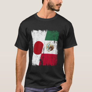 Japan Mexico Half Flag Japanese Mexican Heritage T-Shirt