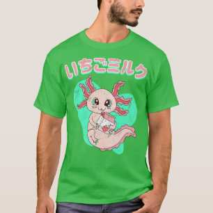 Japan Milk Shake Strawberry Strawberry Milk Aolotl T-Shirt