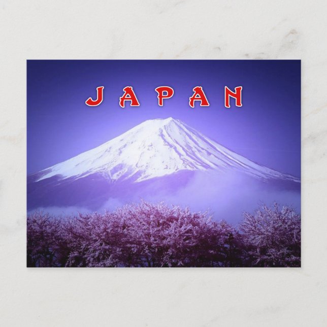 Japan Mount Fuji stylised Postcard (Front)