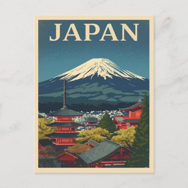 Japan Mount Fuji View Postcard (Front)