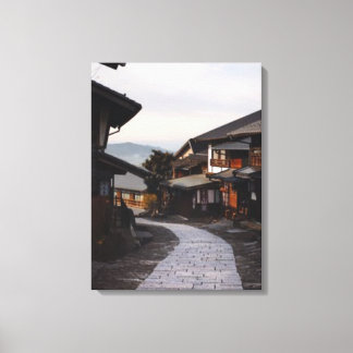 Japan Mountain Village Canvas Print