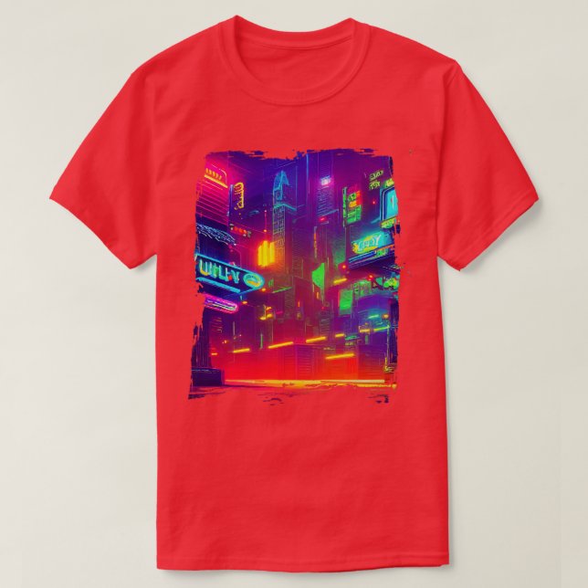 Japan Neon City Lights T-Shirt (Design Front)