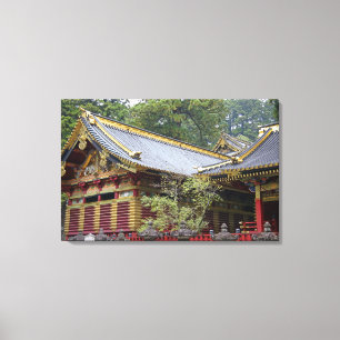 Japan, Nikko. Toshogu Shrine and mausoleum in 2 Canvas Print