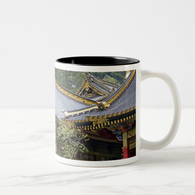 Japan, Nikko. Toshogu Shrine and mausoleum in 2 Two-Tone Coffee Mug (Right)